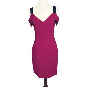 Slate & Willow Fuchsia Sheath Special Occasion Party Dress Cold Shoulder Size 8